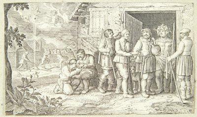 Jakub i cętkowane bydło autorstwa Pieter van der Borcht