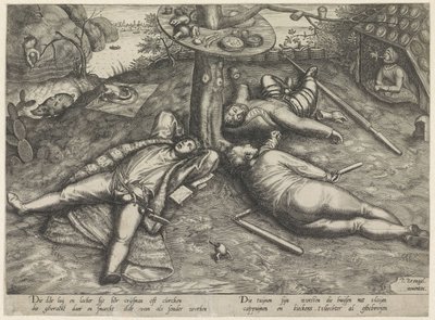 lenistwo autorstwa Pieter van der Heyden (attributed to)