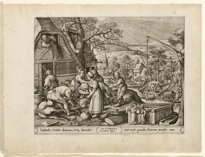 Jesień, z „Czterech pór roku” autorstwa Pieter van der Heyden