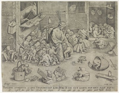Osioł w szkole autorstwa Pieter van der Heyden