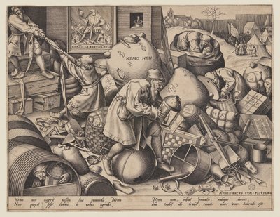 "Nemo Non" (Każdy człowiek szuka własnego zysku) autorstwa Pieter van der Heyden