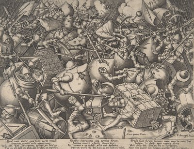Bitwa o pieniądze po 1570 r. autorstwa Pieter van der Heyden
