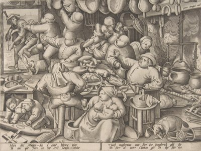 Gruba kuchnia, 1563. autorstwa Pieter van der Heyden