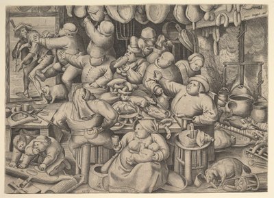 Gruba kuchnia, 1563. autorstwa Pieter van der Heyden