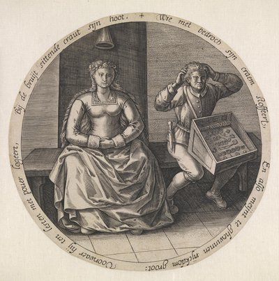 Beztroski handlarz autorstwa Pieter van der Heyden