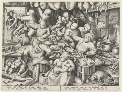 tłusta kuchnia Kuchnia chuda i kuchnia tłusta (tytuł serii) autorstwa Pieter van der Heyden