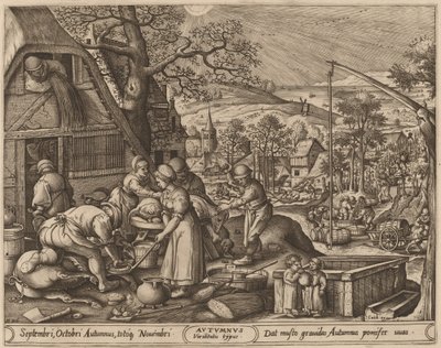 Jesień autorstwa Pieter van der Heyden after Hans Bol