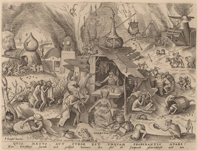 Chciwość autorstwa Pieter van der Heyden after Pieter Bruegel the Elder