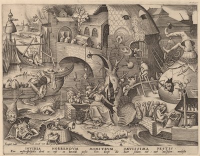 Zazdrość autorstwa Pieter van der Heyden after Pieter Bruegel the Elder