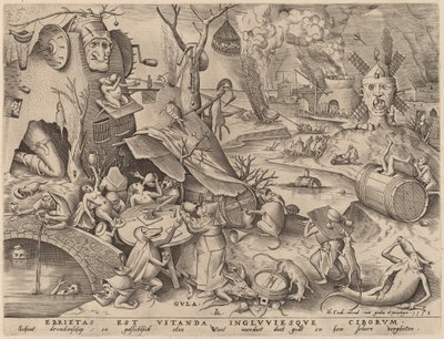 Obżarstwo autorstwa Pieter van der Heyden after Pieter Bruegel the Elder
