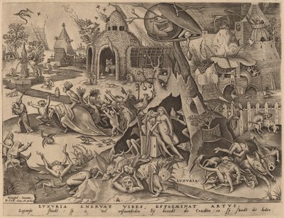 Żądza autorstwa Pieter van der Heyden after Pieter Bruegel the Elder