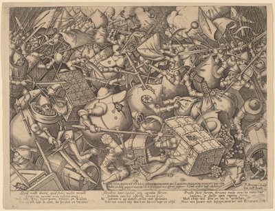 Bitwa o worki z pieniędzmi i sejfy autorstwa Pieter van der Heyden after Pieter Bruegel the Elder