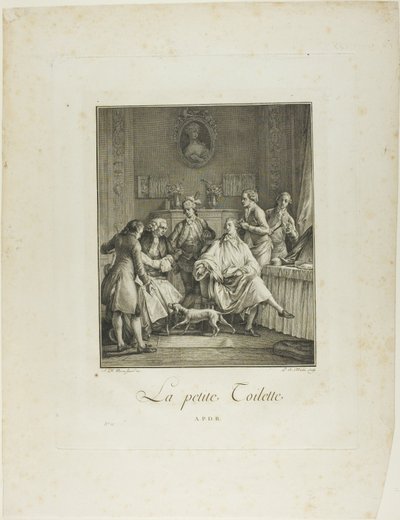 Mała toaletka, z Monument du Costume Physique et Morale de la fin du XVIIIe siècle autorstwa Pietro Antonio Martini