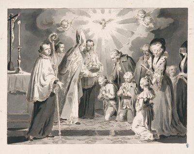 Bierzmowanie z Siedmiu Sakramentów autorstwa Pietro Antonio Novelli