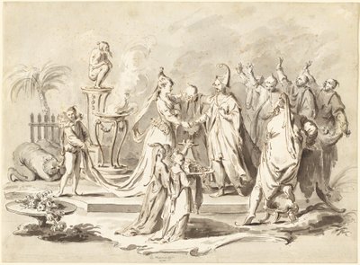 Małżeństwo Europy i Chin autorstwa Pietro Antonio Novelli