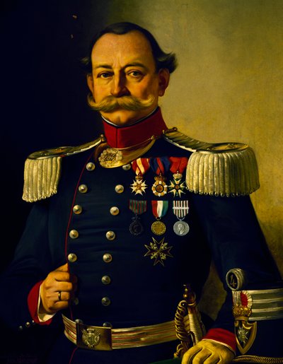 Portret pułkownika włoskiego (olej na płótnie) autorstwa Pietro Baldini