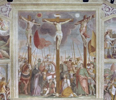 Ukrzyżowanie (fresk) autorstwa Pietro Baschenis