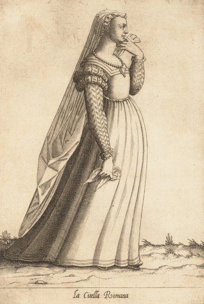 La Citella Romana Maiden, ca. 1580. autorstwa Pietro Bertelli.