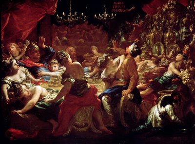 Święto Belszaccara, XVII lub początek XVIII wieku autorstwa Pietro Dandini