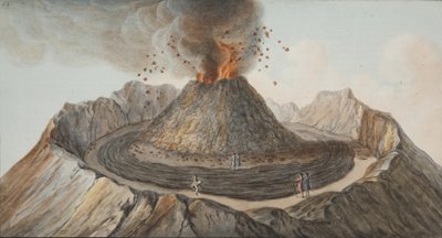 Tablica IX z Campi Phlegraei: Obserwacje wulkanów dwóch Sycylii autorstwa Williama Hamiltona, 1776 (ręcznie kolorowana rycina) autorstwa Pietro Fabris