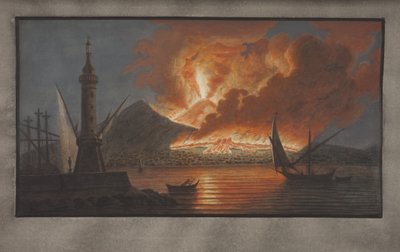 Tablica VI z Campi Phlegraei: Obserwacje wulkanów dwóch Sycylii autorstwa Williama Hamiltona, 1776 (wc na papierze) autorstwa Pietro Fabris