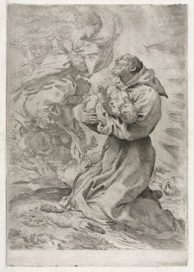 Wizja św. Franciszka z Asyżu, 1590. autorstwa Pietro Faccini