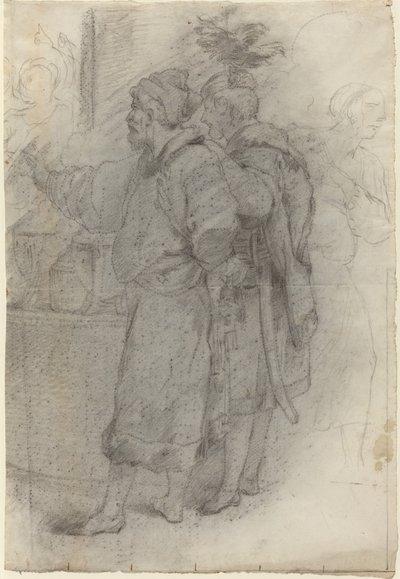 Dwóch stojących dworzan autorstwa Pietro Fancelli