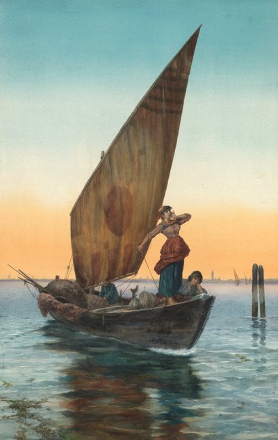 Canal Grande, Wenecja, koniec XIX-początek XX wieku. autorstwa Pietro Gabrini