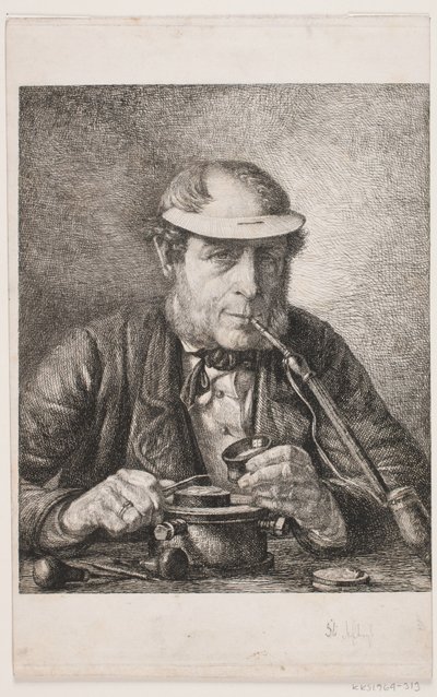 Portret ojca artysty, medalisty F.C. Crohna autorstwa Pietro Købke Krohn