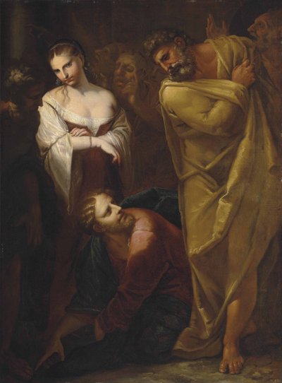 Chrystus i kobieta pociągnięta do cudzołóstwa autorstwa Pietro Liberi