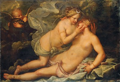 Jowisz w przebraniu Diany i nimfy Callisto autorstwa Pietro Liberi