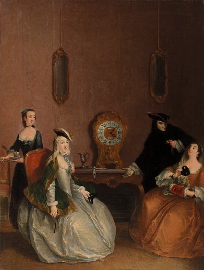 Scena wewnętrzna - Impreza maskowa autorstwa Pietro Longhi