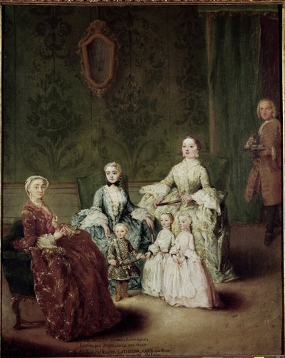 Portret rodziny Sagredo. Obraz Pietro Longhi (1702-1785) autorstwa Pietro Longhi