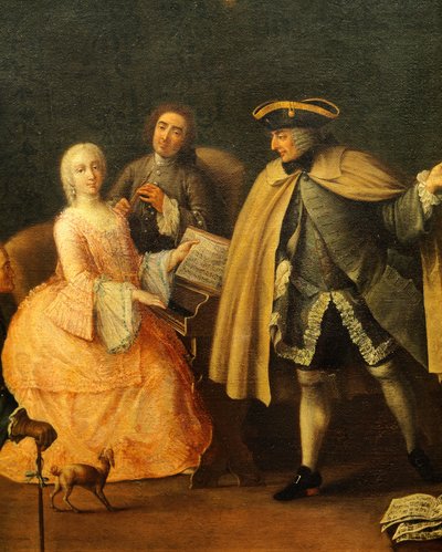 Nauczyciel muzyki — Pietro Longhi (1701-1785) autorstwa Pietro Longhi