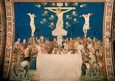 Fresk Ukrzyżowania Pietro Lorenzettiego (1280/5 ok.-1348) 1335-1340 Bazylika San Francesco, Kościół Dolny, Asyż autorstwa Pietro Lorenzetti