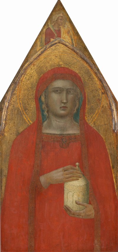 Św. Maria Magdalena z Aniołem [lewy panel] autorstwa Pietro Lorenzetti