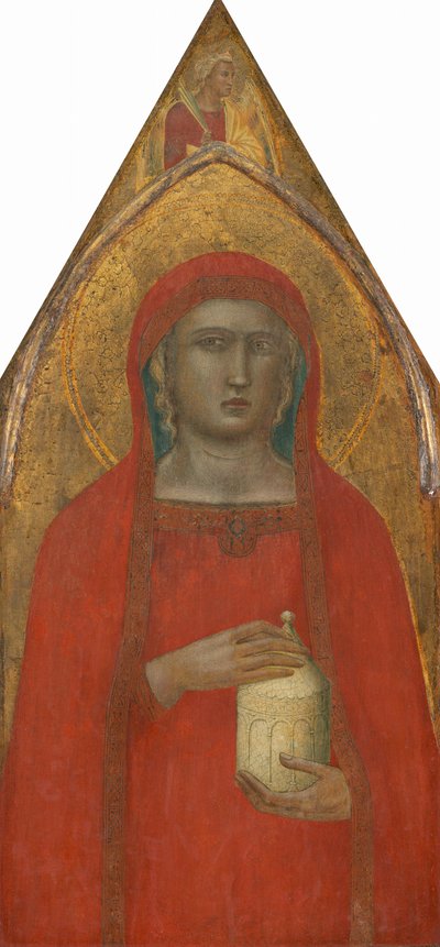 Św. Maria Magdalena z Aniołem [lewy panel], prawdopodobnie 1340. autorstwa Pietro Lorenzetti