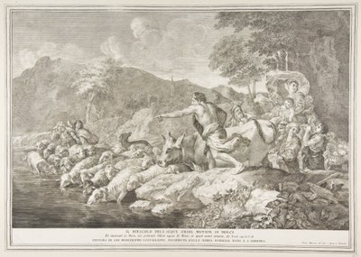 Cud gorzkiej wody sprawił, że Il Miracolo delle Acque Bare Mutate w Dol ..., 1743-63. autorstwa Pietro Monaco