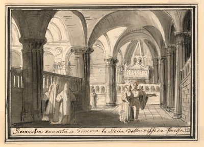 Scenografia, Wnętrze Kościoła autorstwa Pietro Narducci
