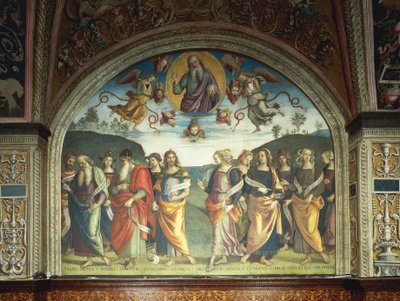 Ojciec Święty z prorokami i sybilami autorstwa Pietro Perugino