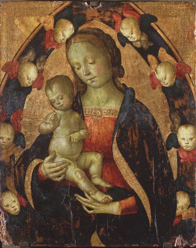 Madonna z Dzieciątkiem w otoczeniu cherubinów, ok.1475 autorstwa Pietro Perugino