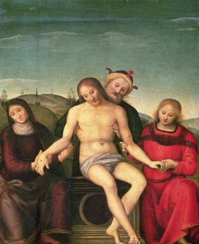 Pieta, 1497 (tempera i olej na desce) autorstwa Pietro Perugino