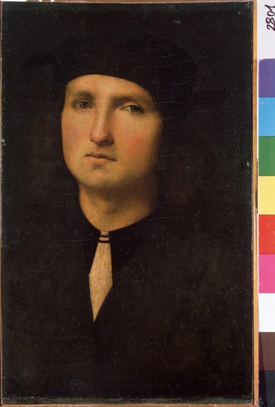Portret młodego mężczyzny (Portret młodego mężczyzny). Obraz Pietro di Cristoforo Vannucci dit Pietro Perugino (Le Perugin autorstwa Pietro Perugino