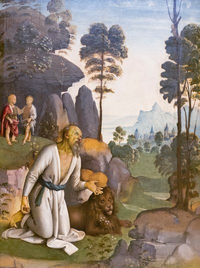 Święty Hieronim w pokucie autorstwa Pietro Perugino