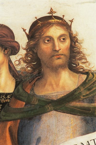 Salomon, fragment od Ojca Świętego z prorokami i sybillami autorstwa Pietro Perugino