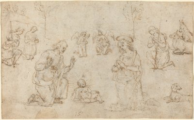 Adoracja pasterzy autorstwa Pietro Perugino