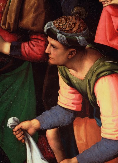 Złożenie lub Lamentacja nad śmiercią Chrystusa. Detal - Malarstwo autorstwa Pietro Perugino