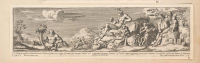 Alegoria trasy między Rzymem a Florencją Historia cesarza Konstantyna (tytuł serii) autorstwa Pietro Sante Bartoli