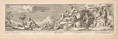 Alegoria trasy między Rzymem a Florencją Historia cesarza Konstantyna (tytuł serii) autorstwa Pietro Sante Bartoli
