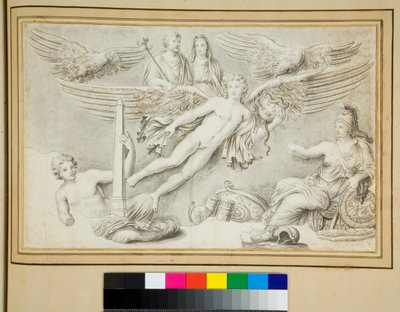 Apoteoza Antonina i Faustyny (kreda) autorstwa Pietro Santi Bartoli